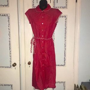 Lanz of Salzburg retro shift dress with rope belt Vermont Country Store